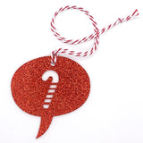 Speech Bauble - Red Glitter