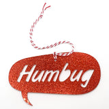 Speech Bauble - Red Glitter
