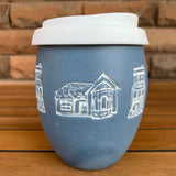 Inner West Houses Ceramic Keep Cup in Blue