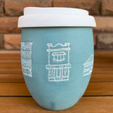 Inner West Houses Ceramic Keep Cup in Teal