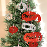 Speech Bauble - Red Glitter