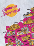Sydney's Inner West Souvenir Tea Towel - Tutti Fruity Edition
