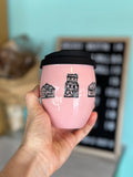 Inner West Houses Ceramic Cup in Glossy Pastel Pink