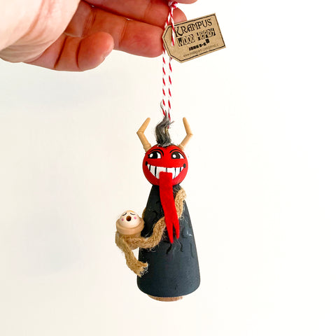 Krampus Wooden Christmas Decoration