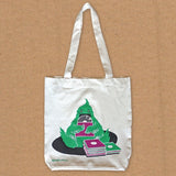Fuzzy Has Good Taste Record Shopping Tote Bag