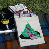 Fuzzy Has Good Taste Record Shopping Tote Bag