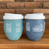 Inner West Houses Ceramic Keep Cup in Blue