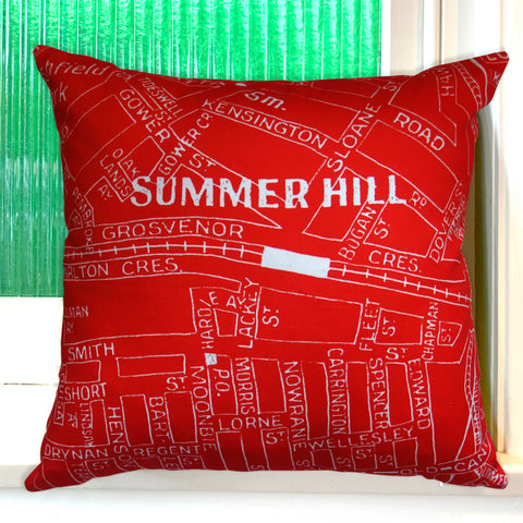 Summer Hill Map Cushion Cover