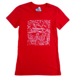 Women's Summer Hill Map - Red Women's T-Shirt.