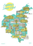Sydney's Inner West Souvenir Tea Towel - Summer Edition